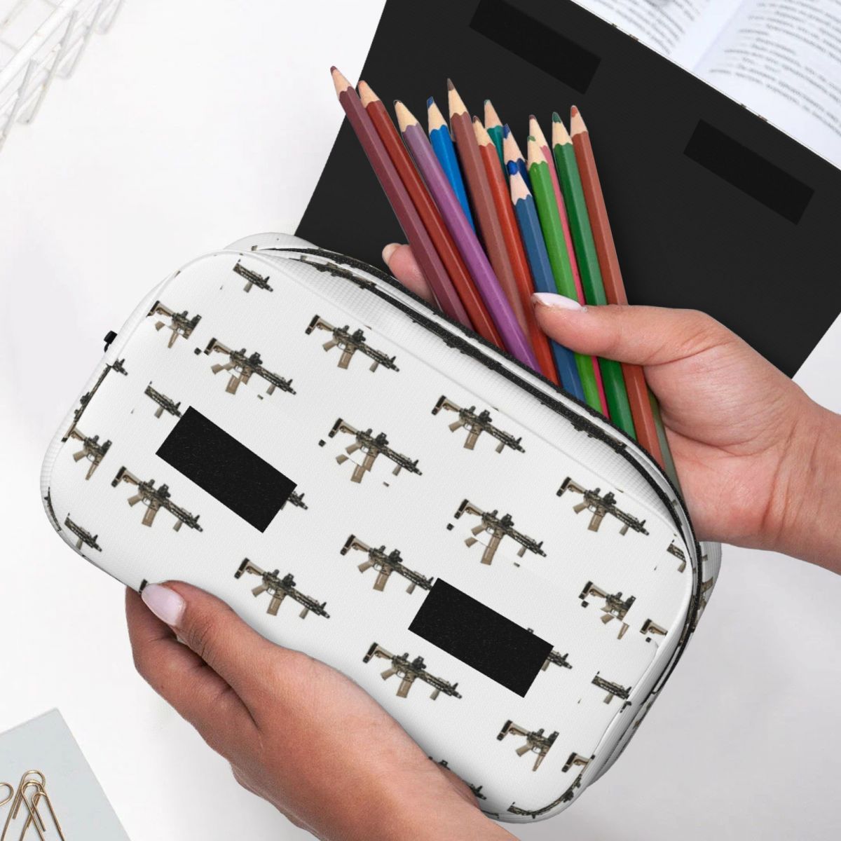 Estojo de lápis AR-15 Tan Camo - Tan Stationery & Office Supply avaliação e preço