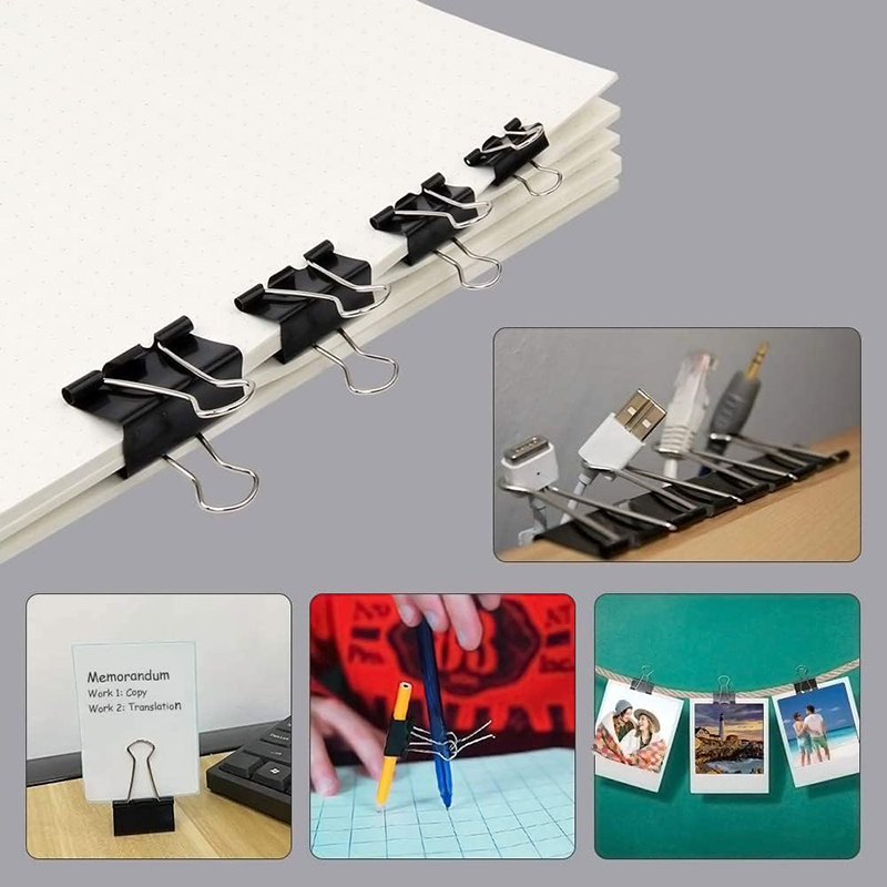 Clipes de Encadernação Pretos, - Binder Clip Assorted avaliação e preço